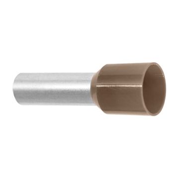 25 BRUN. Endehylse isolert, 25mm², 16mm, BRUN