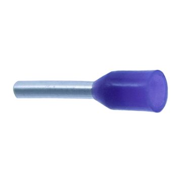 0,25 LILLA C. Endehylse, isolert, 0,25mm² 6mm, LILLA, DIN