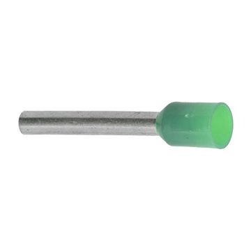 0,34 GRØNN C. Endehylse isolert, 0,34mm² 6mm, GRØNN, DIN