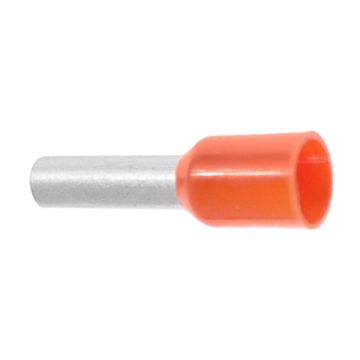 0,5 ORANGE STL. Endehylse isolert, stor krave, 0,5mm² - 12mm, ORANGE