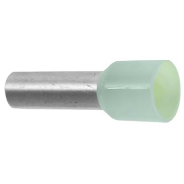 10 ELFENBEN. Endehylse isolert, 10mm², 12mm, ELFENBEN