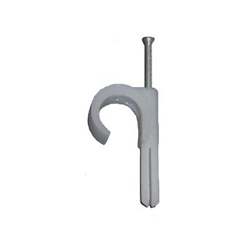 PCN 19/22 grå. Plastklammer m/plugg og spiker, 19-22mm GRÅ