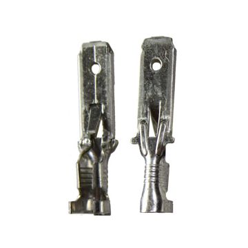 B 411 H. Uisolert kabelsko, flatstift, (6,3mm), m/mothake 4-6mm²