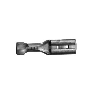 B 0503 FL 5. Uisolert kabelsko, flatstifthylse, (2,8 x 0,5mm), 0,5-1,0mm²