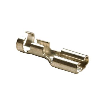 B 4607 FL, Uisolert kabelsko, Flatstifthylse, hun (6,3 x 0,8mm), 4-6mm²