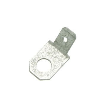 B 0457 H 4 Uisolert kabelsko, Flatstiftkobling, 45º m/M4