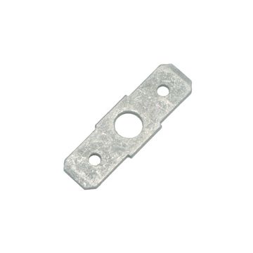 B 2187 H Uisolert kabelsko, Flatstiftkobling, 2x flat/ rett tilkobling (M4 festehull)