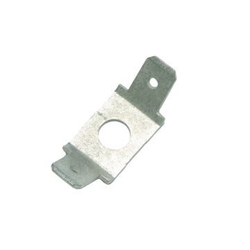 B 2457 H 5 Uisolert kabelsko, Flatstiftkobling, 2x45º tilkobling (M5 festehull)