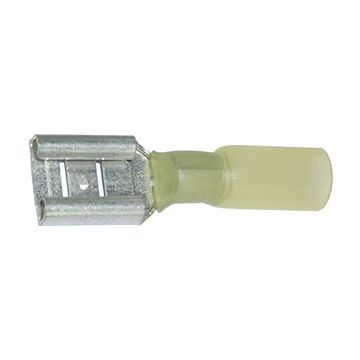 A 4607 FLC. Krympeplast-isolert flatstifthylse. 6mm² (6,3x0,8)