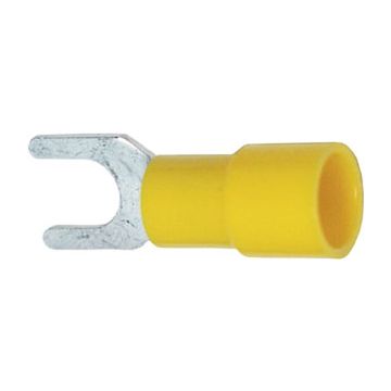 A 0832 G. Isolert gaffelkabelsko 0,75mm² M3, gul