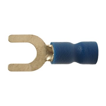 A 2553 G. Isolert gaffelkabelsko. 2,5mm² M5, blå
