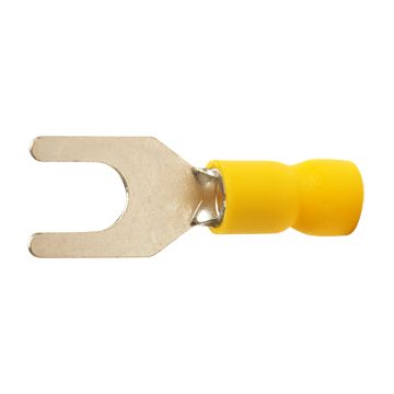 A 4665 G. Isolert gaffelkabelsko. 6mm² M6, gul