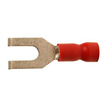 A 1537 GB. Isolert gaffelkabelsko. 1,5mm² M3,5, rød, bøy