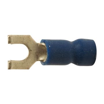 A 2537 GB. Isolert gaffelkabelsko. 2,5mm² M3,5, blå, bøy