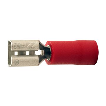 A 1504 FL 8. Isolert flatstifthylse, (hun). 1,5mm², rød