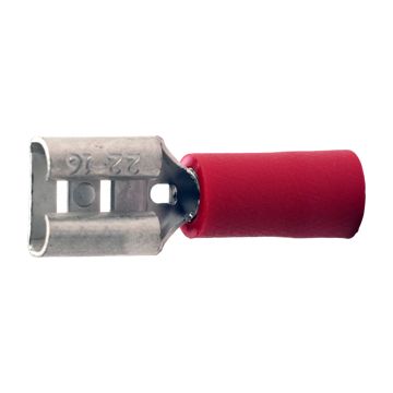 A 1507 FL. Isolert flatstifthylse, (hun). 0,75-1,5mm², rød