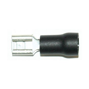 A 4007 FL, Isolert flatstifthylse, hun (6,3 x 0,8mm), 4,0mm², sort. UTGÅTT 2019, erstattet av A 4607 FL.
