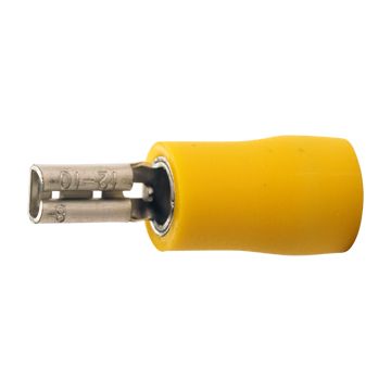 A 4604 FL. Isolert flatstifthylse (hun). 6mm², gul