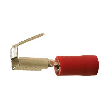 A 1507 FLH. Isolert flatstifthylse (hun), med avgrening (han). 1,5mm², rød