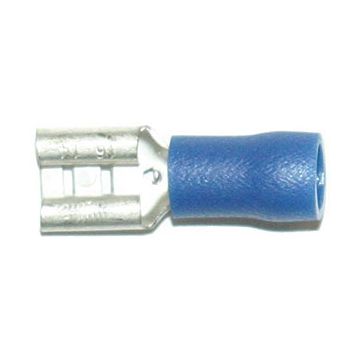 A 2507 FLST. Isolert flatstifthylse i bronse (hun). 2,5mm², blå