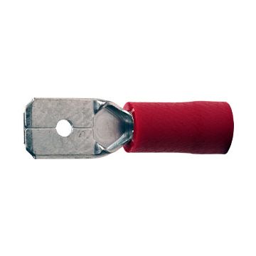 A 1507 H. Isolert flatstift, (han). 1,5mm², rød