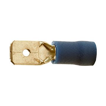 A 2507 H. Isolert flatstift, (han). 2,5mm², blå