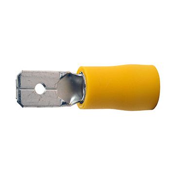 A 4607 H. Isolert flatstift, (han). 6mm², gul