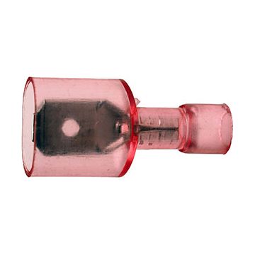 A 1507 HF. Helisolert flatstift, (han). 1,5mm², rød