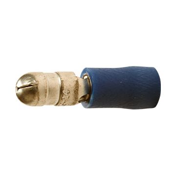A 2505 HA. Isolert rundstift, (han). 2,5mm², blå