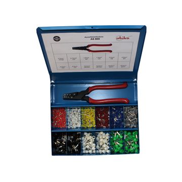 AS 800 Assortiment, med isolerte endehylser 0,5-16mm² og enkel tang