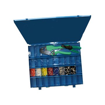 AS 900 Assortiment, med isolerte endehylser 0,5-6mm² og presstang med retursperre