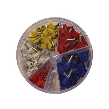 AS TVILL. Assortiment, med isolerte tvillingendehylser 0,5 til 2,5mm² uten tang
