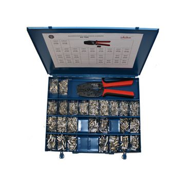 AS 7000 Assortiment, med uisolerte endehylser 0,5-35mm² og presstang med retursperre