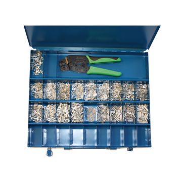 AS 750 Assortiment, uisolerte kabelsko 0,75-6mm², med tang med retursperre, normalt sett