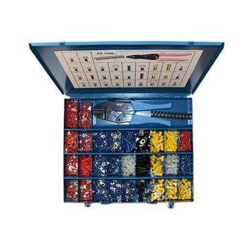 AS 1000 C Assortiment, isolerte kabelsko, for elektro/industri med tang med retursperre, stort sett