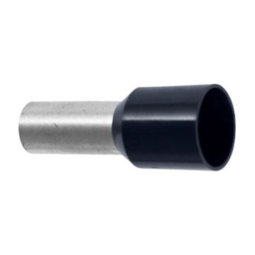 6,0 SORT GST. Endehylse isolert, gigastor krave, 6,0mm², 12mm, SORT