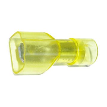 6153. Isolert flatstifthylse 6,0mm² helisolert, gul