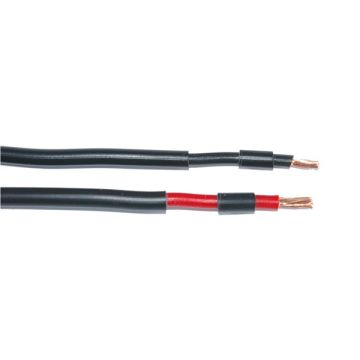 RKKBD 1x0,75 SR. Kabel, dobbeltisolert 0,75mm² RØD/SORT, SORT utvendig, 60V