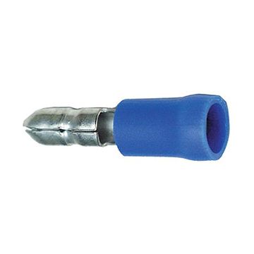 A 2504 HA. Isolert rundstift, han (ø=4mm), 2,5mm², blå