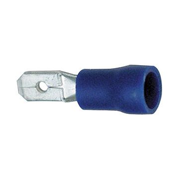 A 2504 H. Isolert flatstift, (han). 2,5mm², blå