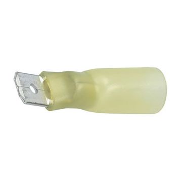 A 4607 HC. Krympeplast-isolert flatstift. 6mm² (6,3x0,8)