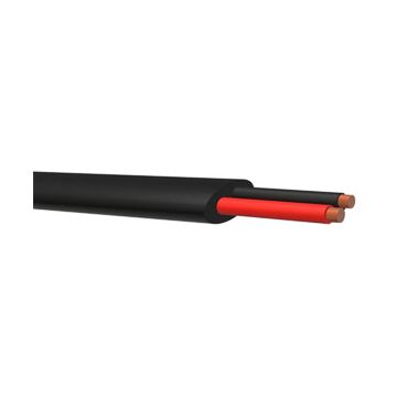 RKXB 2x0,75mm² RS. Kabel oval 2 x 0,75mm² RØD/SORT, SORT utvendig