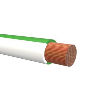 TFK 0,75 GRØNN/HVIT. To-farget RKUB-kabel 0,75mm²