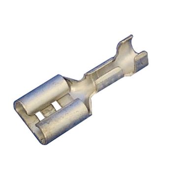 B 1007 FL, Uisolert flatstifthylse, hun (6,3 x 0,8mm), 0,5-1,0mm²