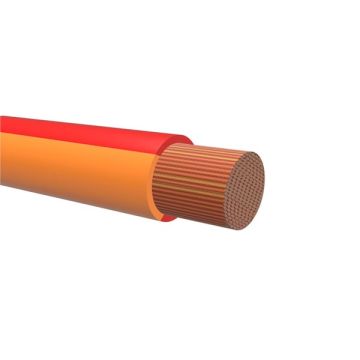TFK 0,75 ORANGE/RØD. To-farget RKUB-kabel 0,75mm²