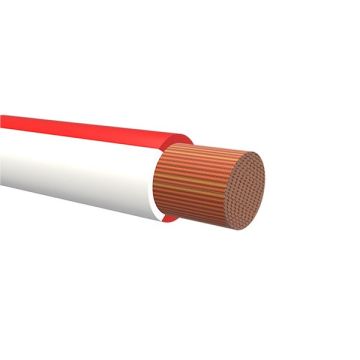 TFK 0,75 RØD/HVIT. To-farget RKUB-kabel 0,75mm²