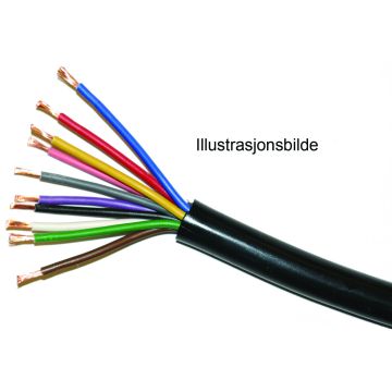 RKKB 4x1,0. Kabel 4 x 1mm² SORT utvendig, 60V